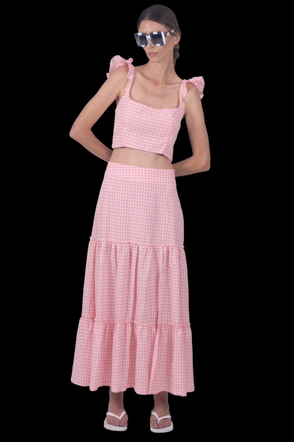 Conjunto Rosa Vichy