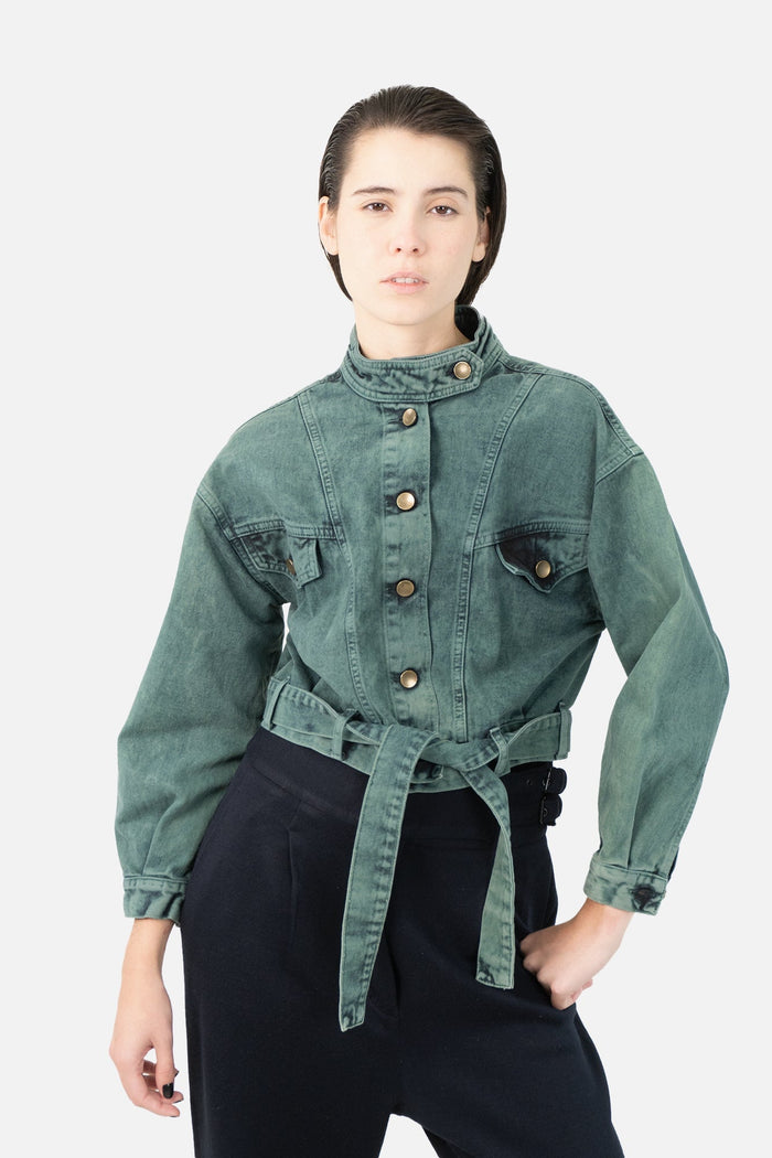 Jaqueta Color Jeans Jaqueta crua