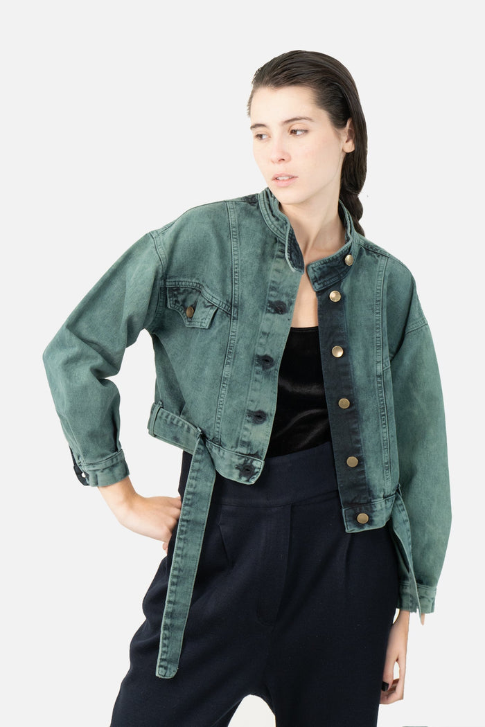 Jaqueta Color Jeans Jaqueta crua