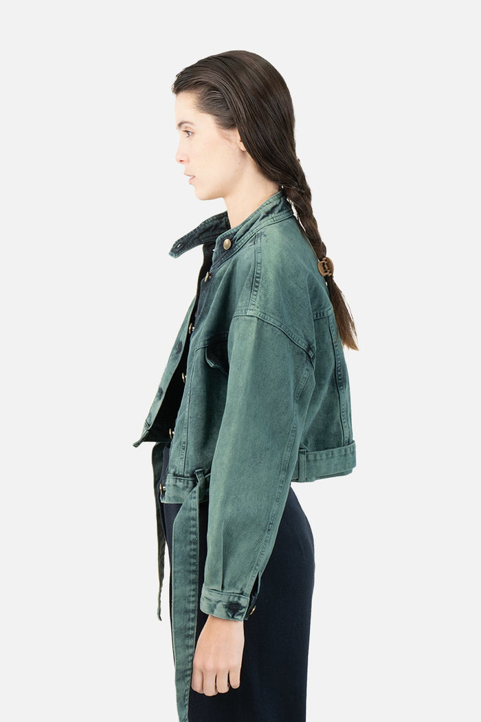 Jaqueta Color Jeans Jaqueta crua