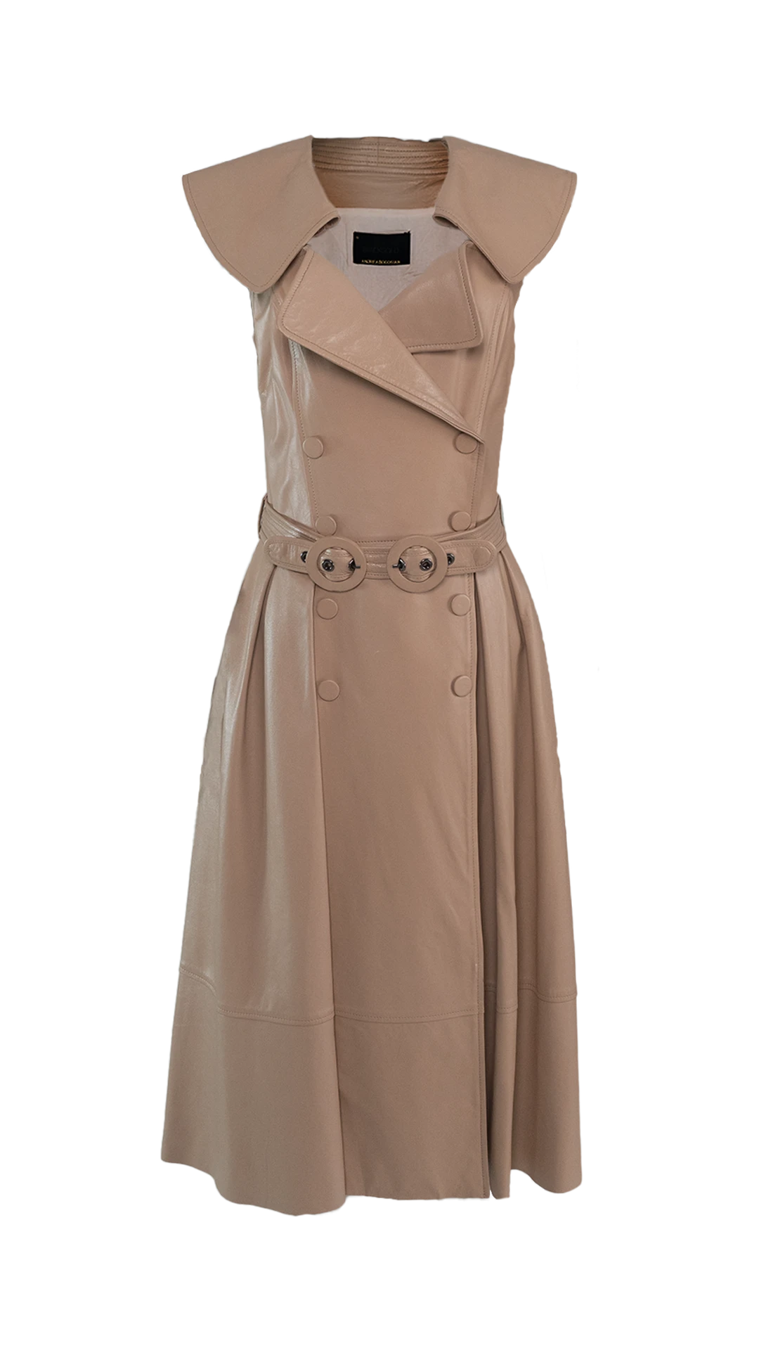 Vestido Nude Couro