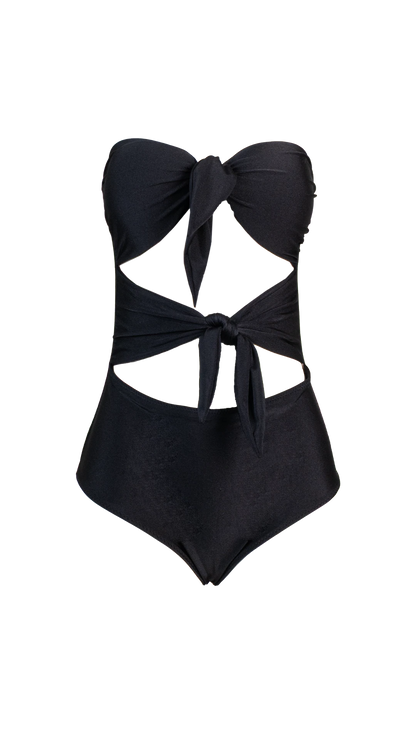 Maiô Preto Amarração Jo De Mer