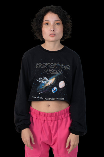 Cropped Preto Estampa NK