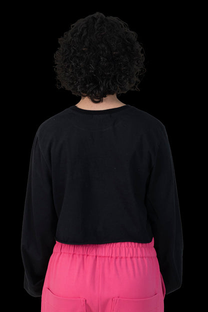 Cropped Preto Estampa NK