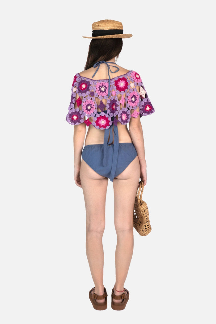 Pelerine Color Croche Pelerino Garimpo Adda