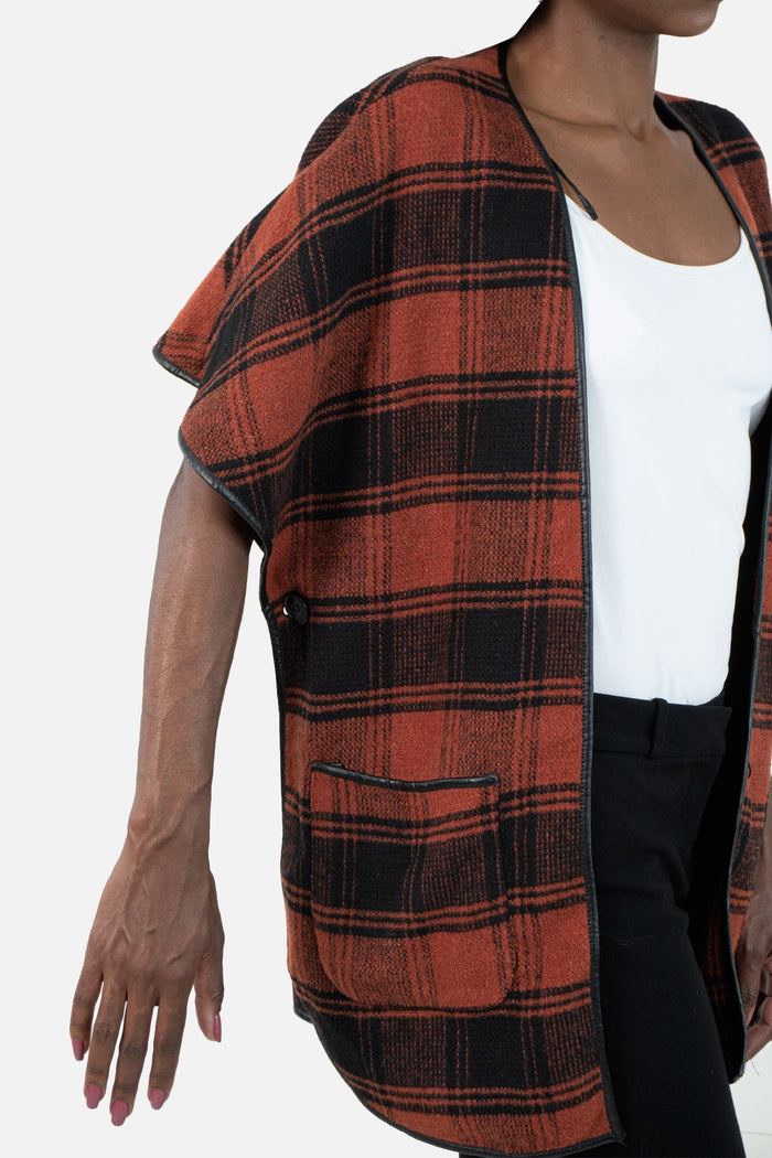 Poncho Bicolor Xadrez Poncho Sté