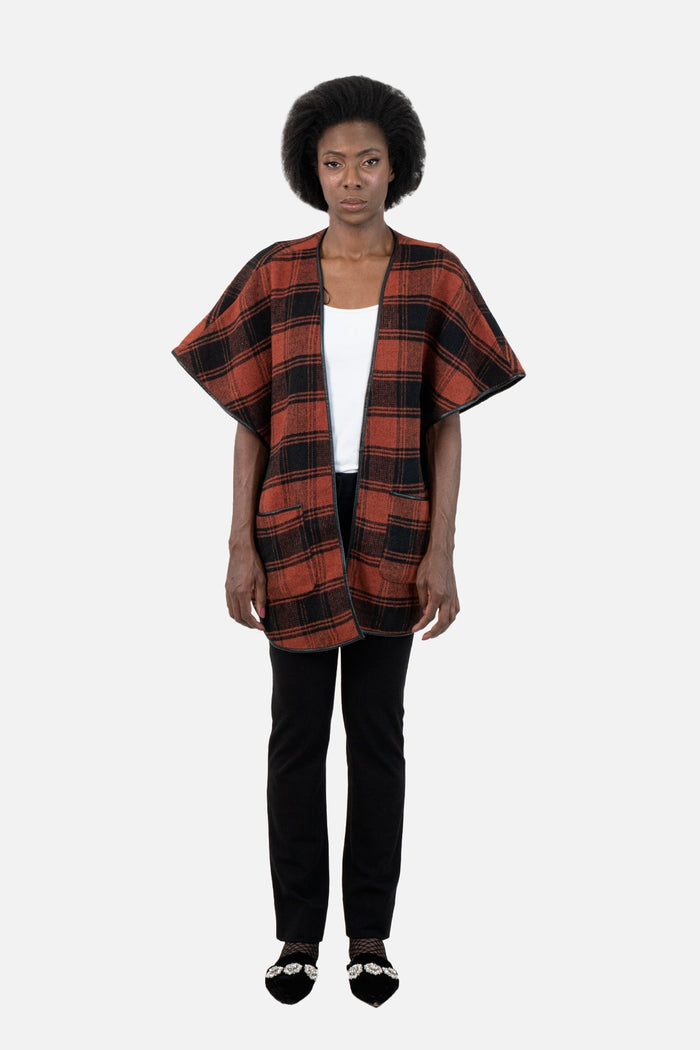 Poncho Bicolor Xadrez Poncho Sté