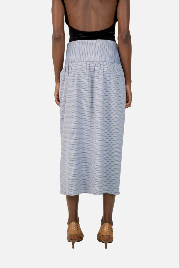Saia Azul Detalhe Saia Mixed