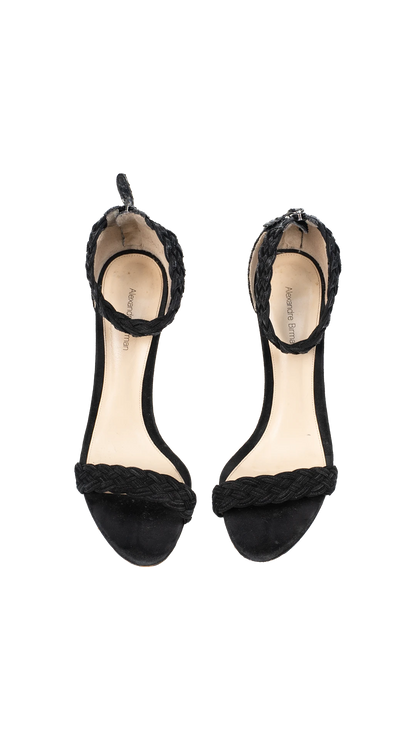 Sandália Preta Croco Alexandre Birman