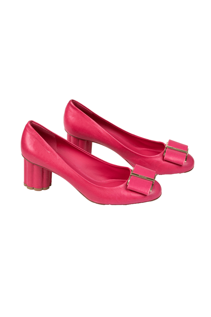 Sapato Rosa Redondo Sapato Ferragamo