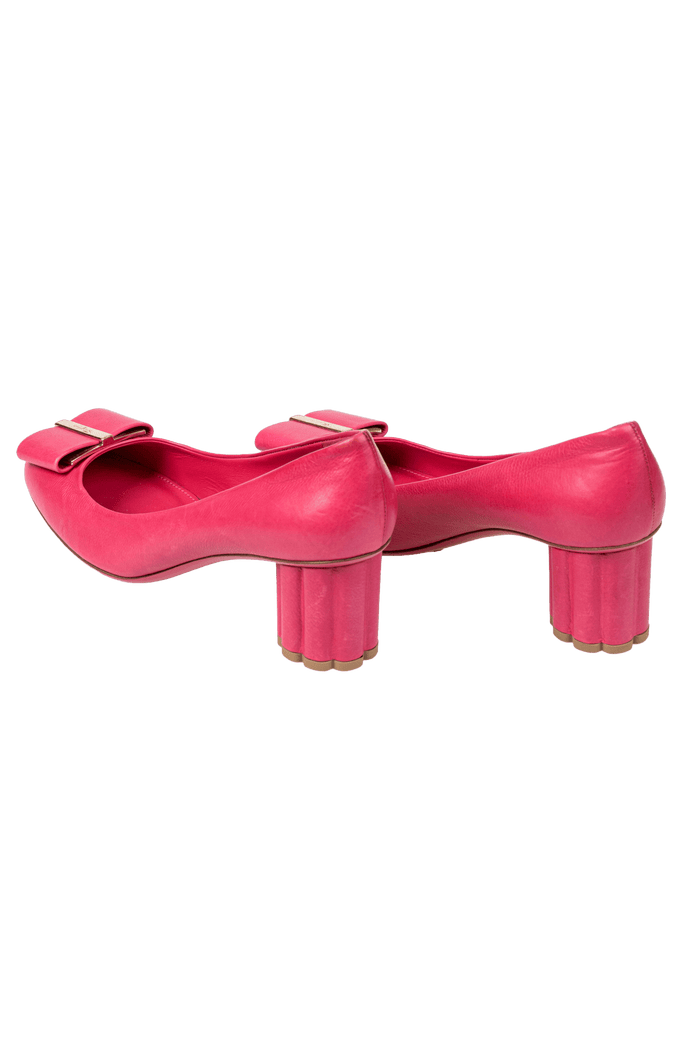 Sapato Rosa Redondo Sapato Ferragamo