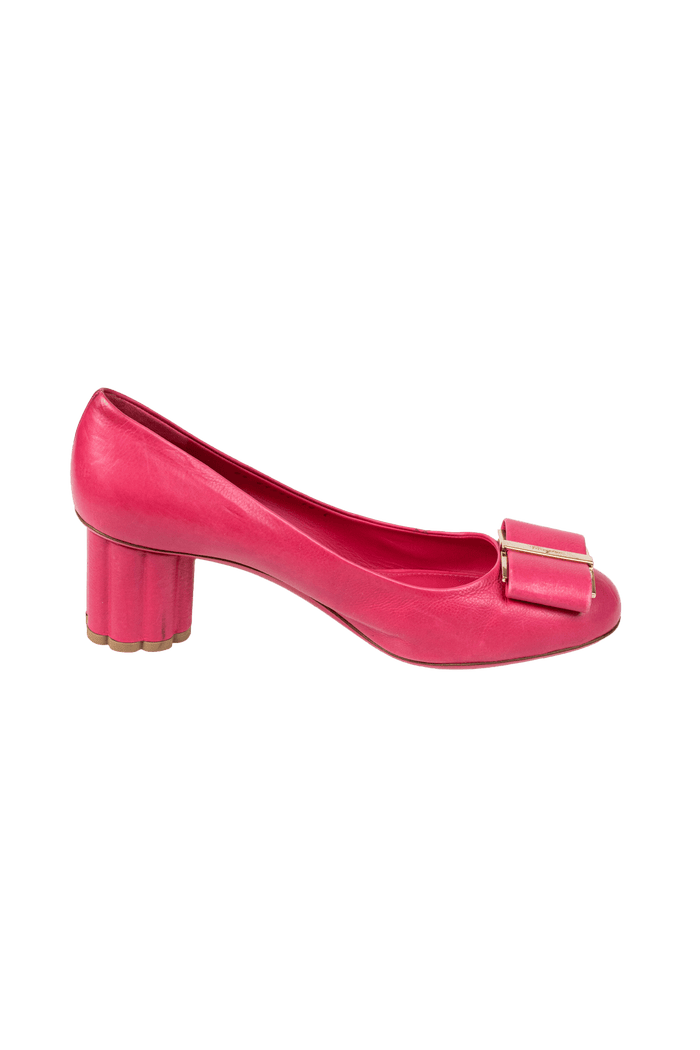 Sapato Rosa Redondo Sapato Ferragamo