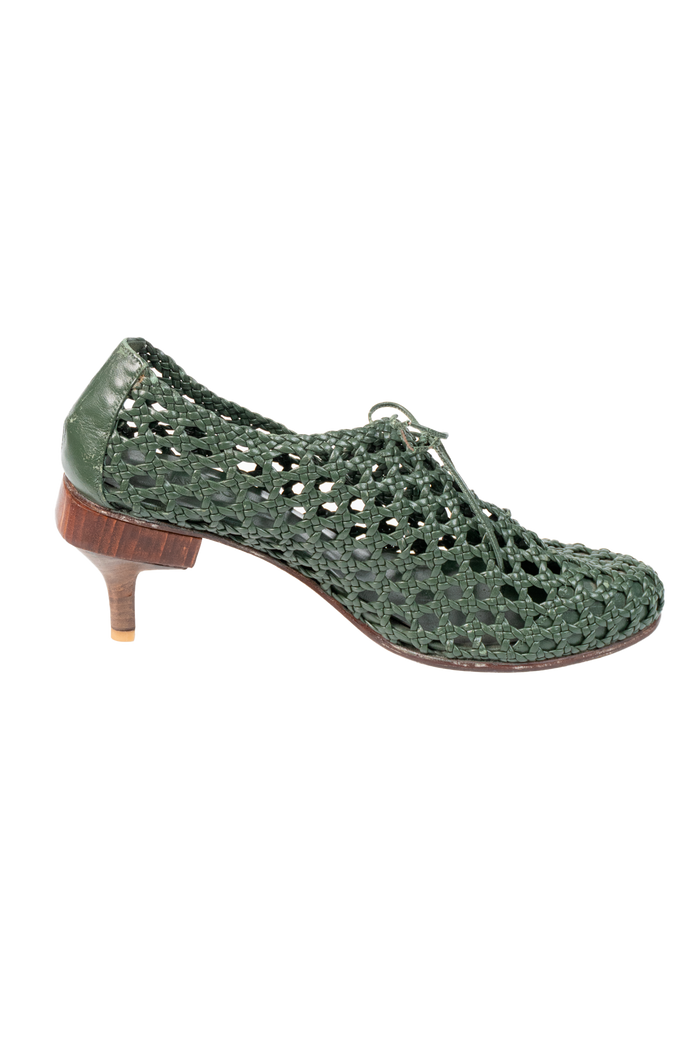 Sapato Verde Tressé sapato Garimpo Adda