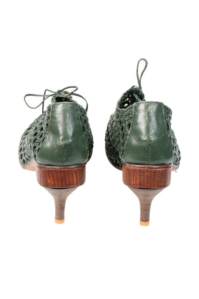 Sapato Verde Tressé sapato Garimpo Adda