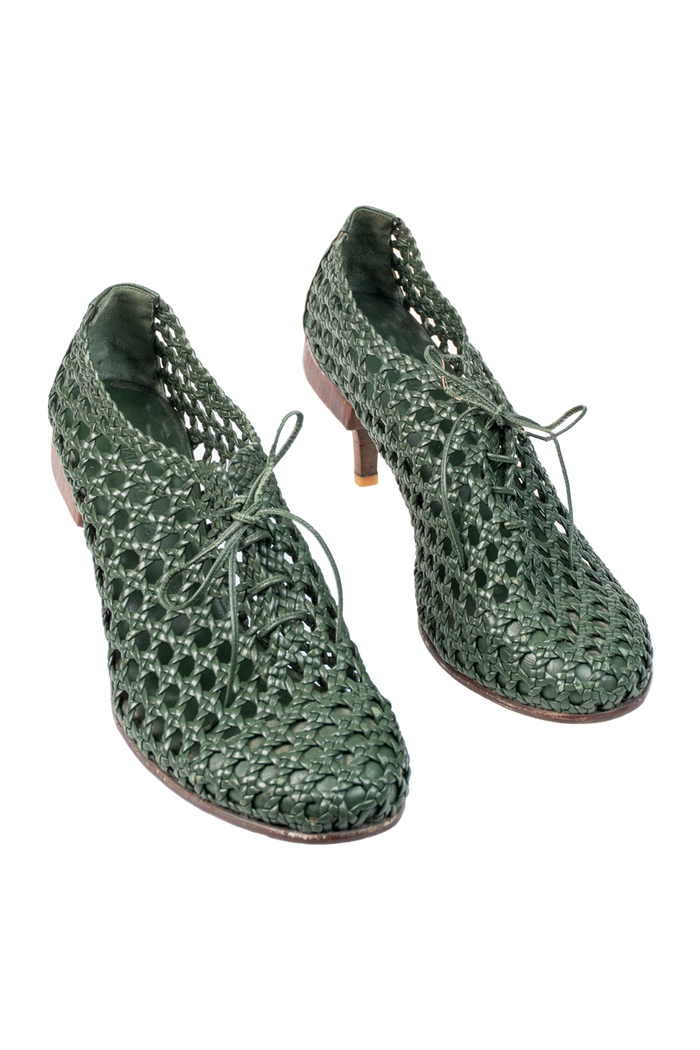 Sapato Verde Tressé sapato Garimpo Adda