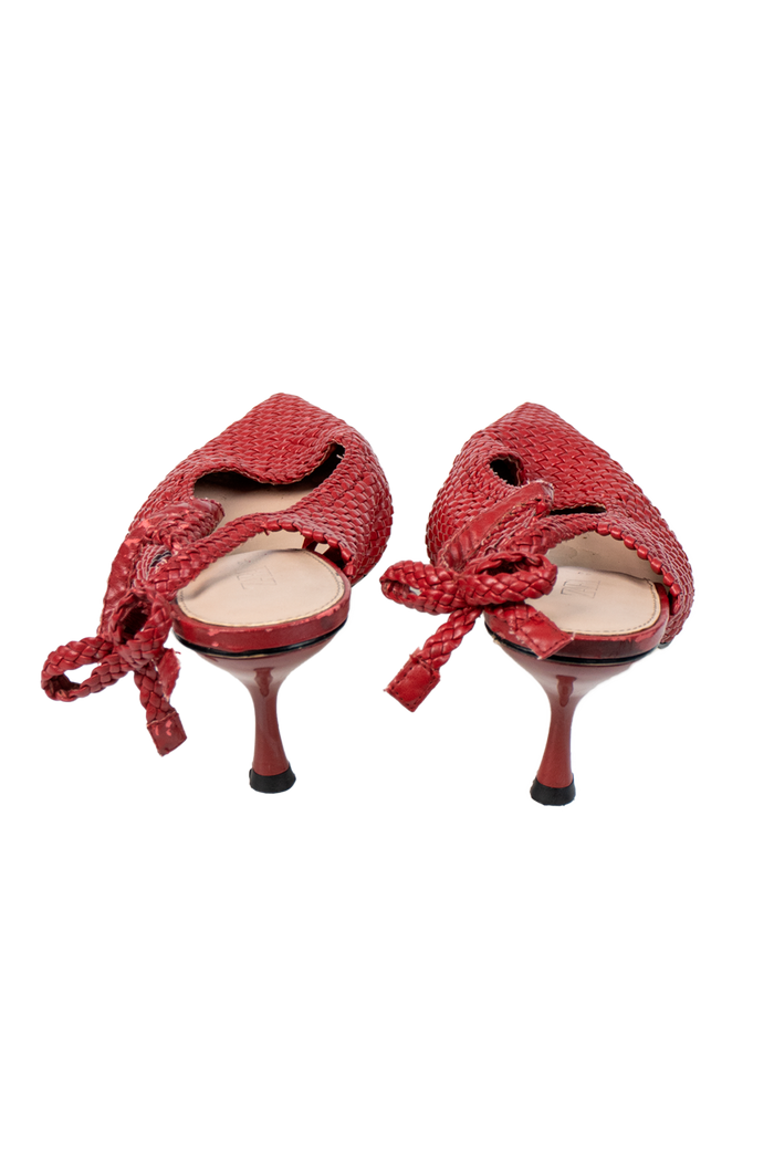 Scapin Vermelho Tressé scarpin Zara
