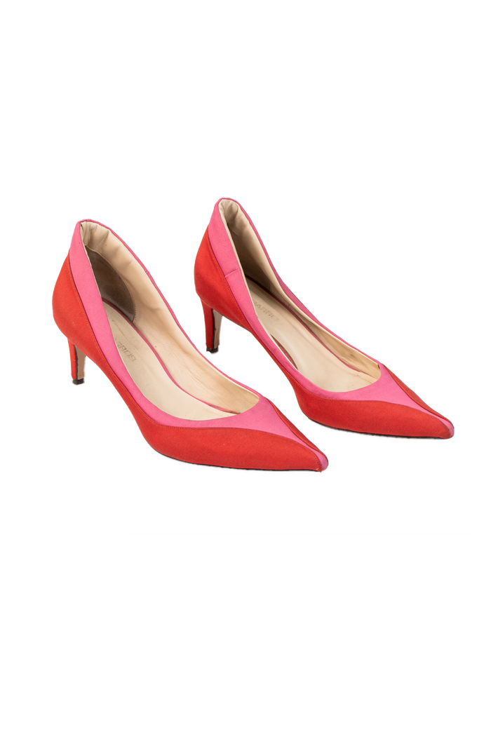Scarpin Bicolor Tecido Scarpin Cris Barros