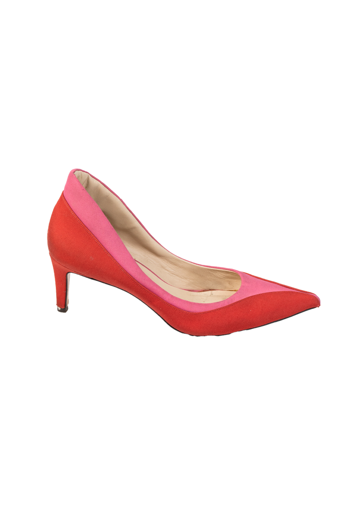 Scarpin Bicolor Tecido Scarpin Cris Barros