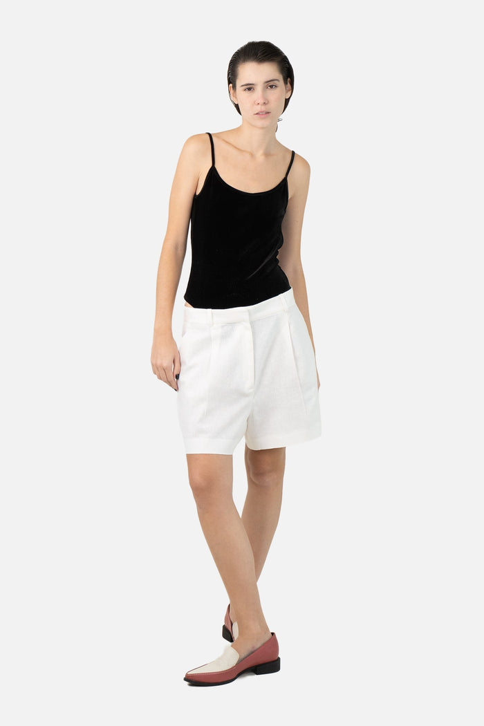 Short Branca Linho short ZARA