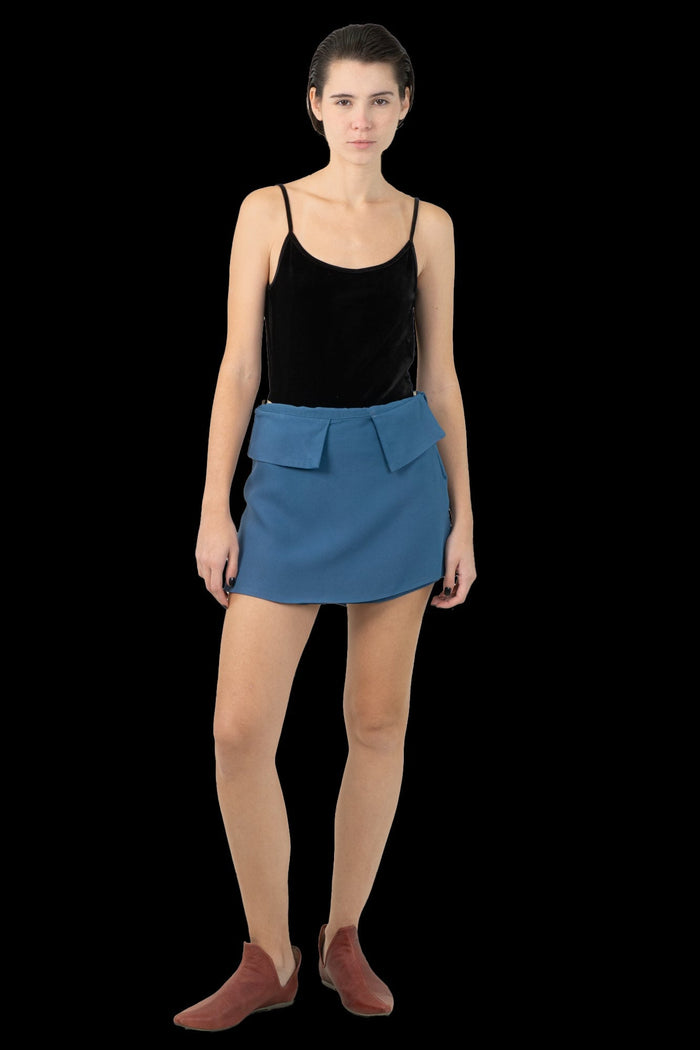 Short Saia Azul Short Saia CRIS BARROS