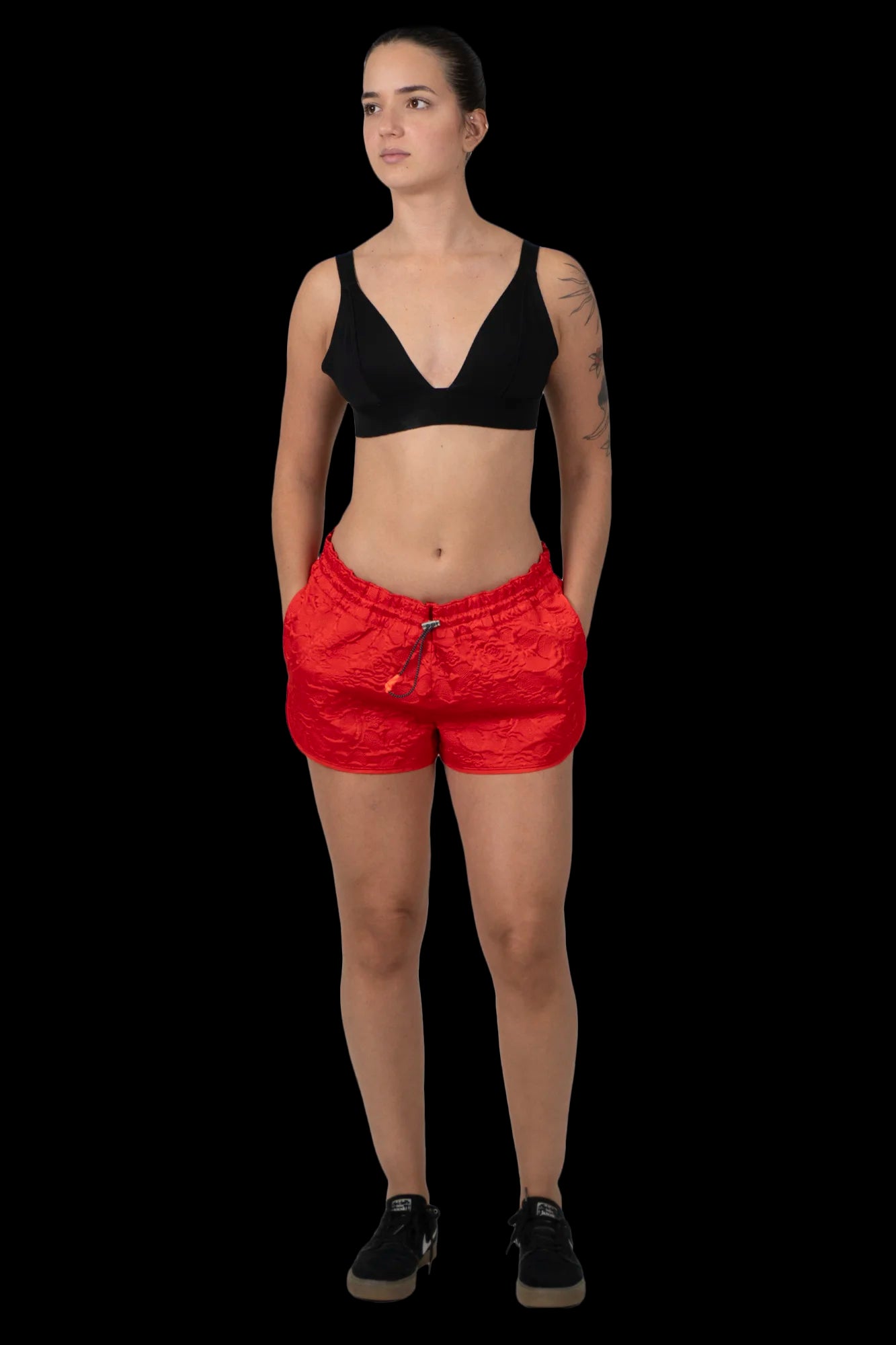 Short Vermelho Textura