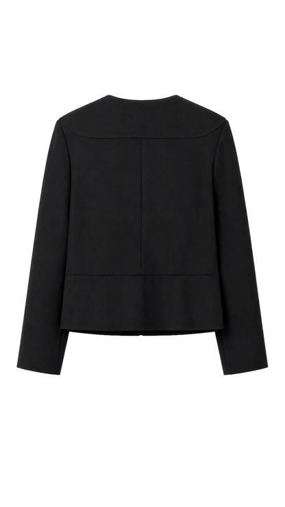Casaqueto Preto Ziper Valentino