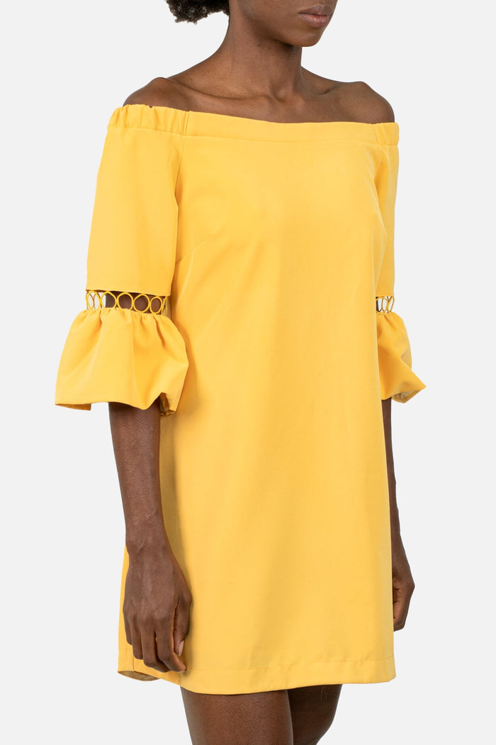 Vestido Amarelo Curto Vestido Betelgeuse