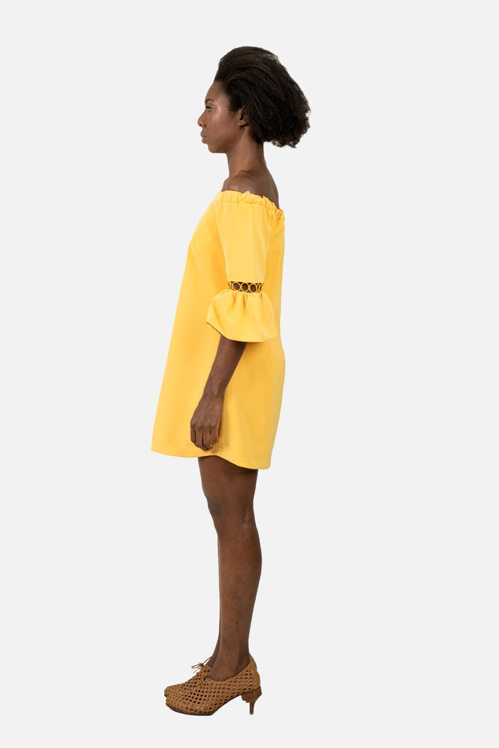 Vestido Amarelo Curto Vestido Betelgeuse