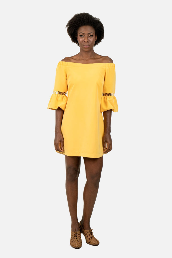 Vestido Amarelo Curto Vestido Betelgeuse