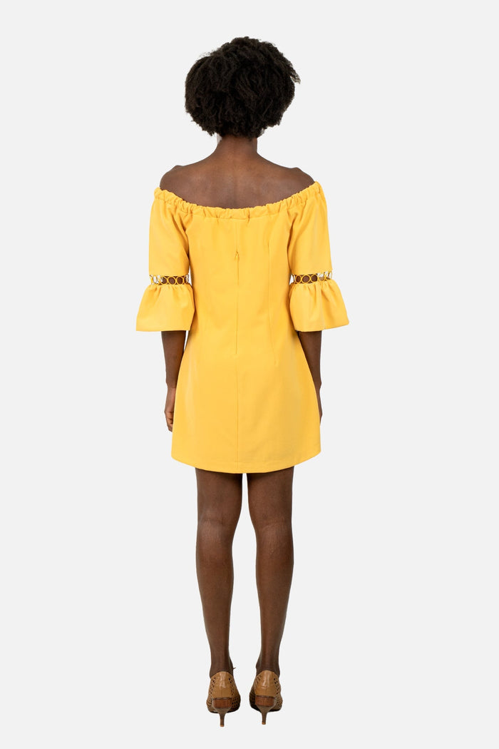 Vestido Amarelo Curto Vestido Betelgeuse