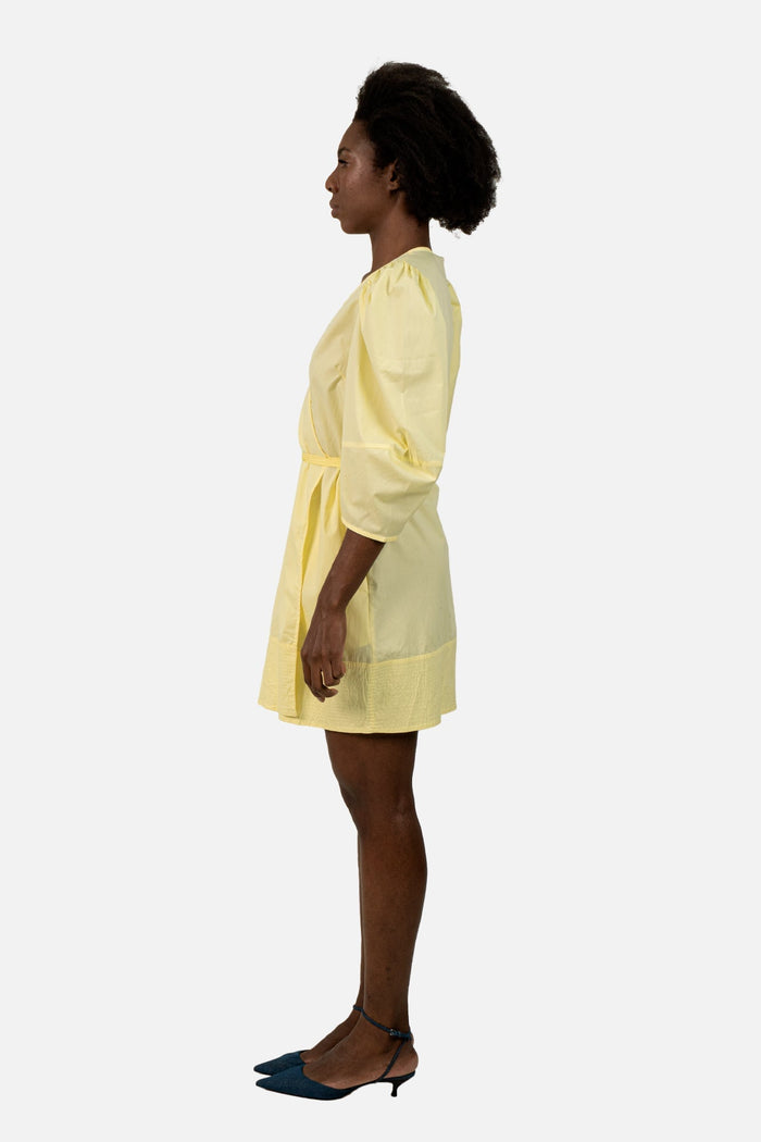 Vestido Amarelo Transpassado vestido Animale