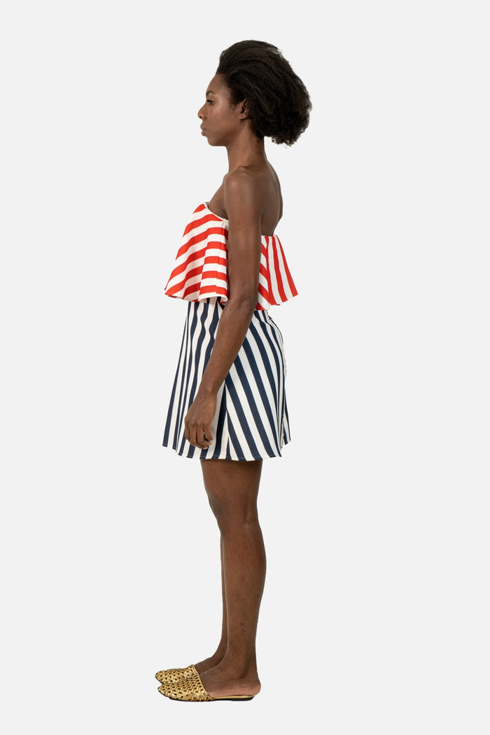 Vestido Bicolor Listrado vestido Skazi