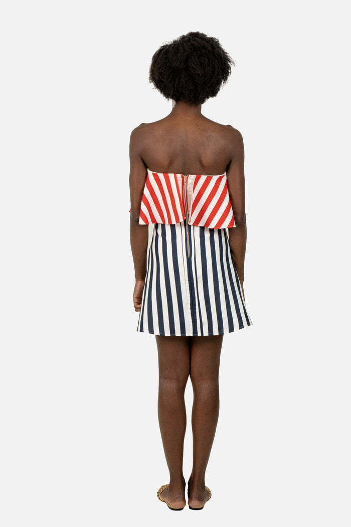 Vestido Bicolor Listrado vestido Skazi