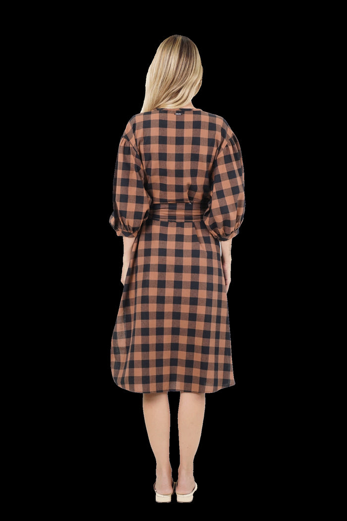 Vestido Bicolor Xadrez Vestido Colcci