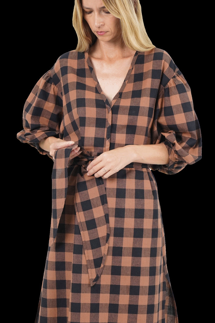 Vestido Bicolor Xadrez Vestido Colcci