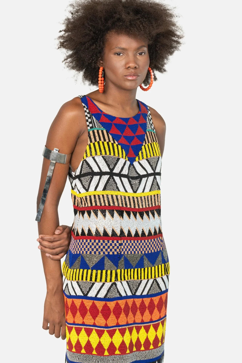 Vestido Color Bordado Vestido Garimpo Adda