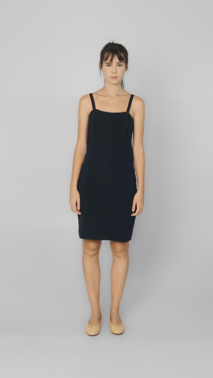 Vestido preto alça Garimpo Adda