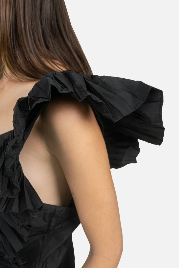 Vestido Preto Drapeado vestido zara