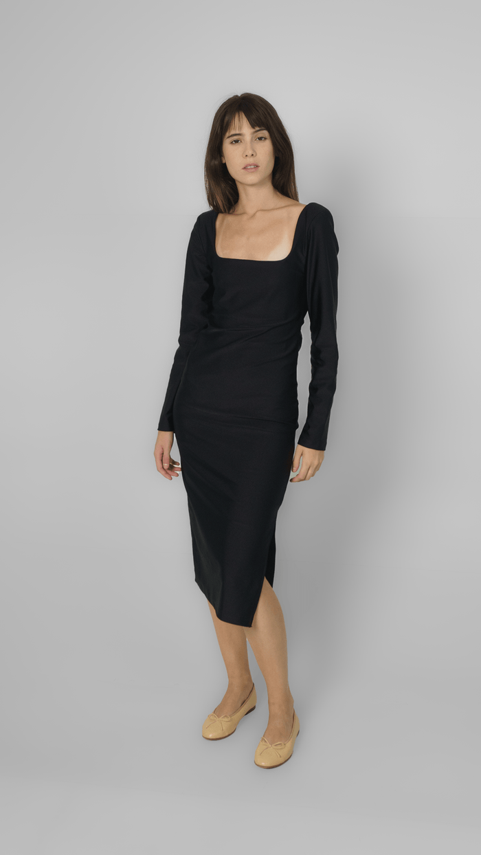 Vestido Preto Justo Garimpo Adda