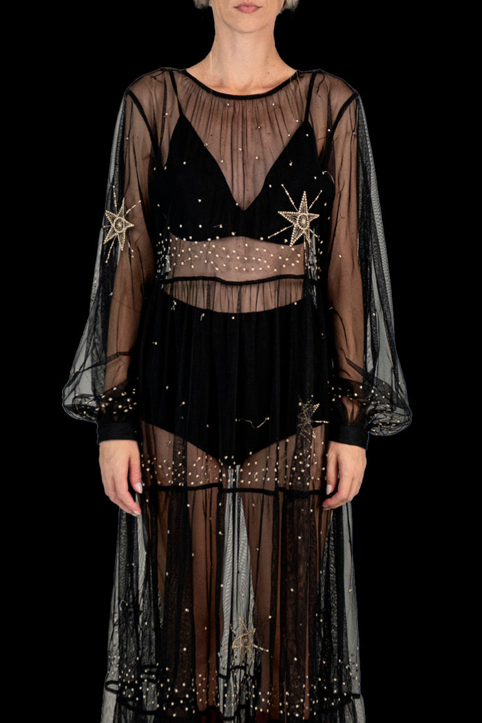 Vestido Preto Transparente Vestido H&M