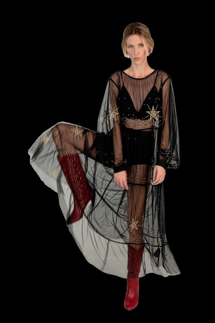 Vestido Preto Transparente Vestido H&M