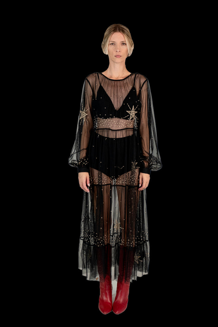 Vestido Preto Transparente Vestido H&M