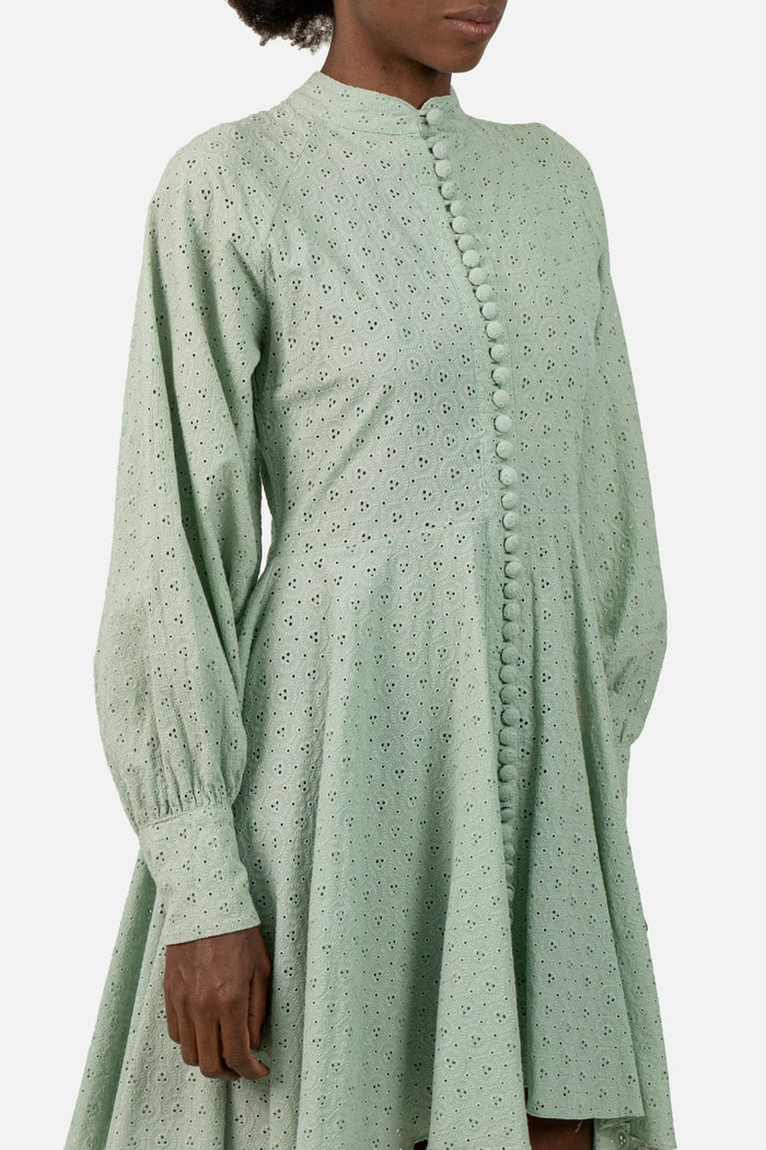 Vestido Verde Botões Vestido Bob Store