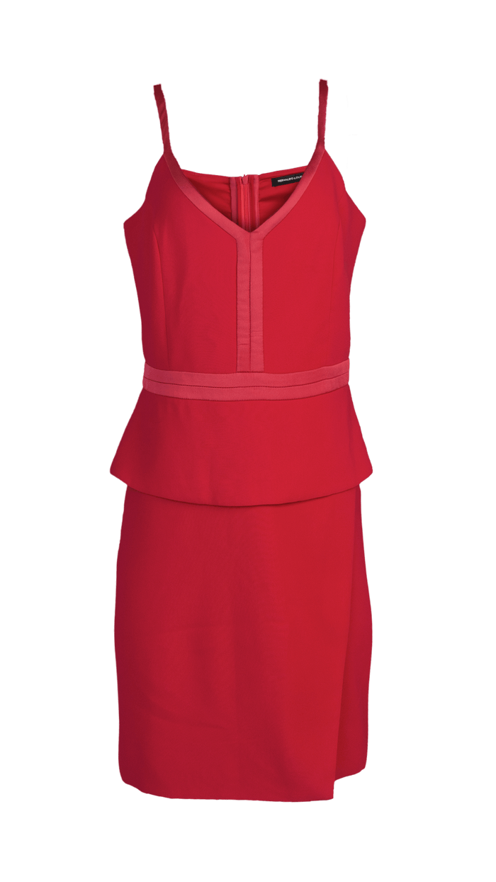 Vestido Vermelho Alça Vestido Banana Republic