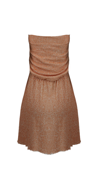 Vestido Laranja Textura Mixed