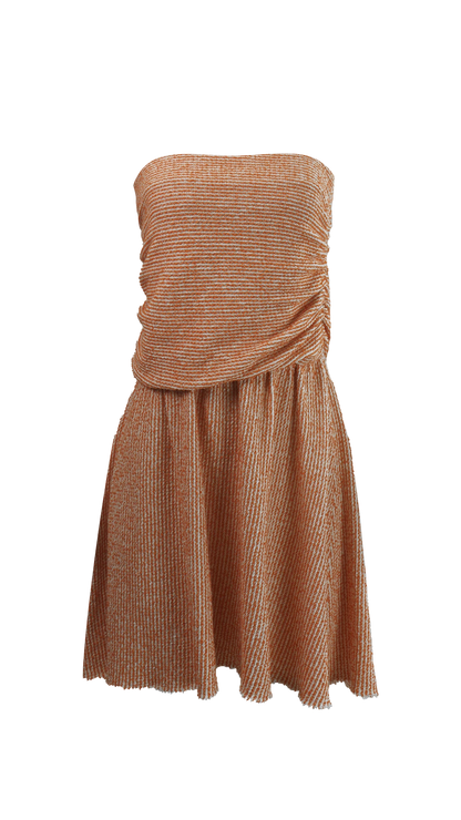 Vestido Laranja Textura Mixed